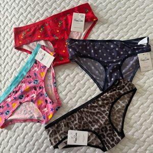 4 Happy Socks Underwear Panties